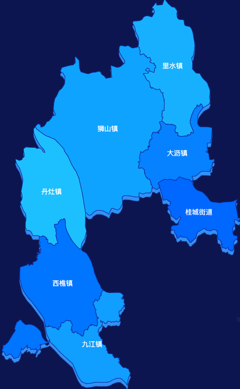 echarts佛山市南海区geoJson地图 visualMap控制地图颜色