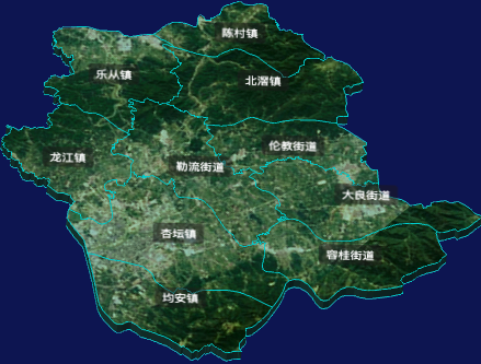 threejs佛山市顺德区geoJson地图3d地图自定义贴图加CSS3D标签