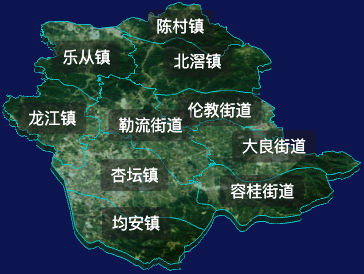 threejs佛山市顺德区geoJson地图3d地图自定义贴图加CSS2D标签