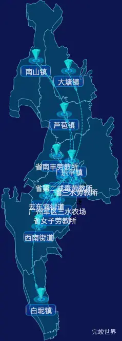 echarts佛山市三水区geoJson地图label自定义样式