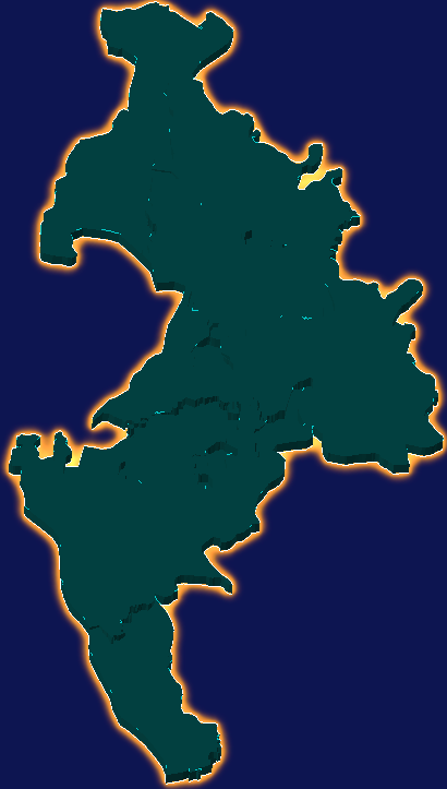 threejs佛山市三水区geoJson地图3d地图添加金色效果