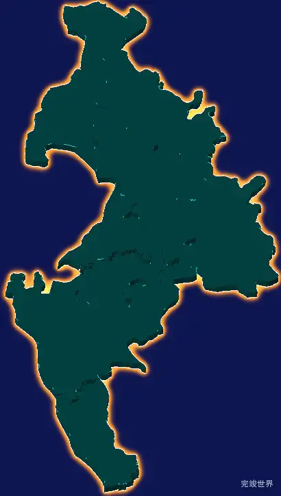 threejs佛山市三水区geoJson地图3d地图添加金色效果