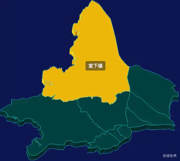 threejs江门市蓬江区geoJson地图3d地图鼠标移入显示标签并高亮