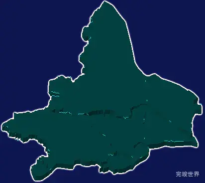 threejs江门市蓬江区geoJson地图3d地图添加描边效果