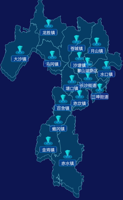 echarts江门市开平市geoJson地图点击跳转到指定页面
