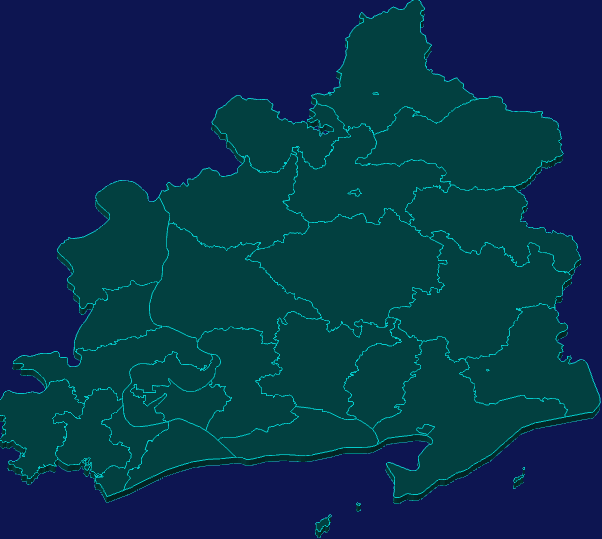 threejs茂名市电白区geoJson地图3d地图
