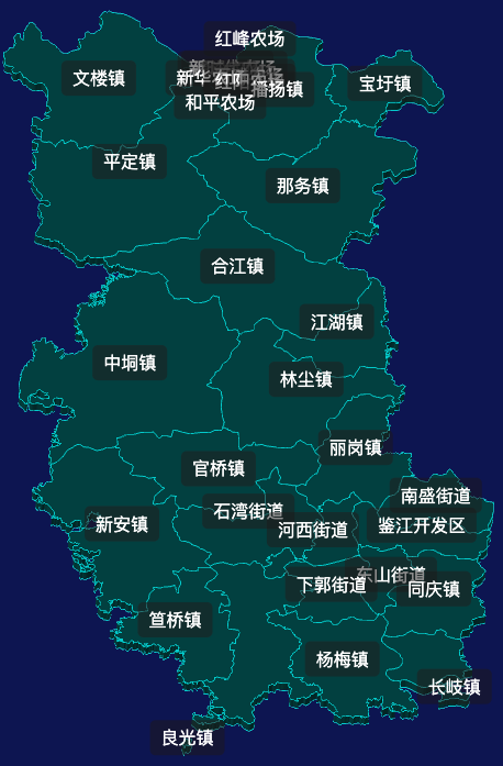 threejs茂名市化州市geoJson地图3d地图css2d标签