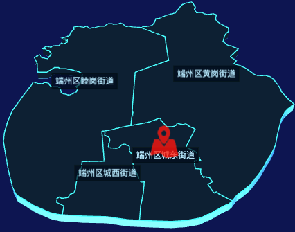 echarts肇庆市端州区geoJson地图3d地图自定义图标