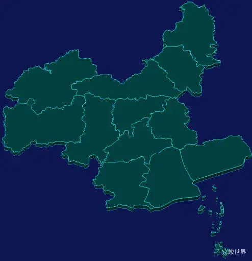 threejs惠州市惠阳区geoJson地图3d地图