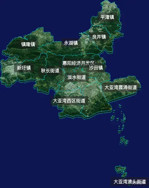 threejs惠州市惠阳区geoJson地图3d地图自定义贴图加CSS2D标签