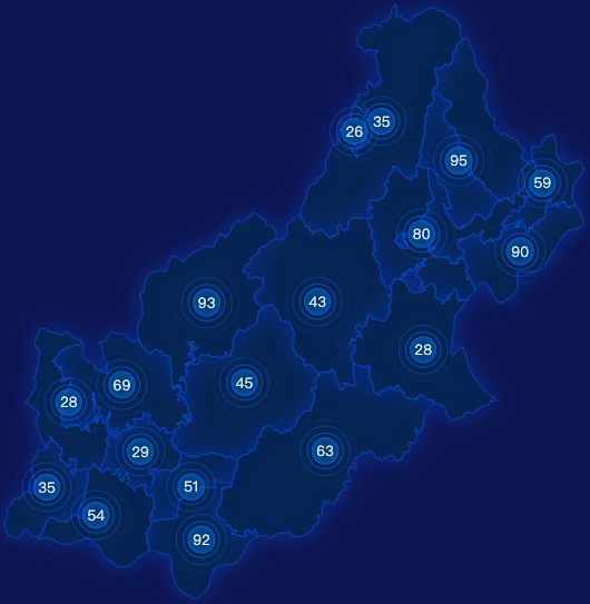 echarts惠州市博罗县geoJson地图圆形波纹状气泡图