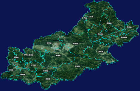 threejs惠州市博罗县geoJson地图3d地图自定义贴图加CSS3D标签