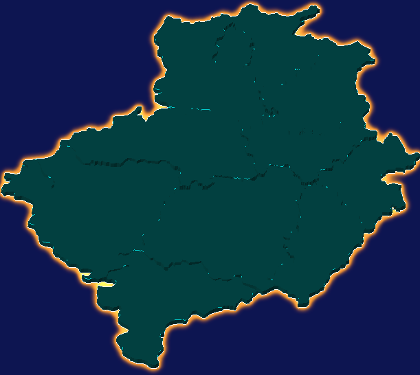 threejs惠州市龙门县geoJson地图3d地图添加金色效果