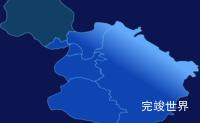 echarts梅州市梅江区geoJson地图全局颜色渐变效果