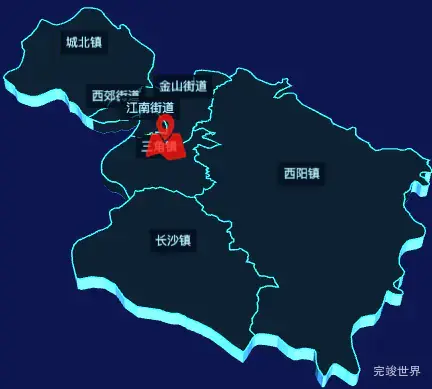 echarts梅州市梅江区geoJson地图3d地图自定义图标