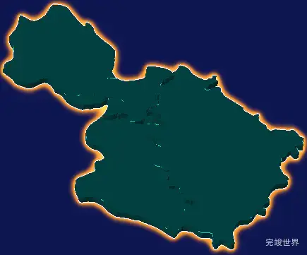 threejs梅州市梅江区geoJson地图3d地图添加金色效果