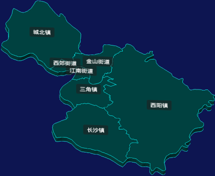 threejs梅州市梅江区geoJson地图3d地图CSS3D标签