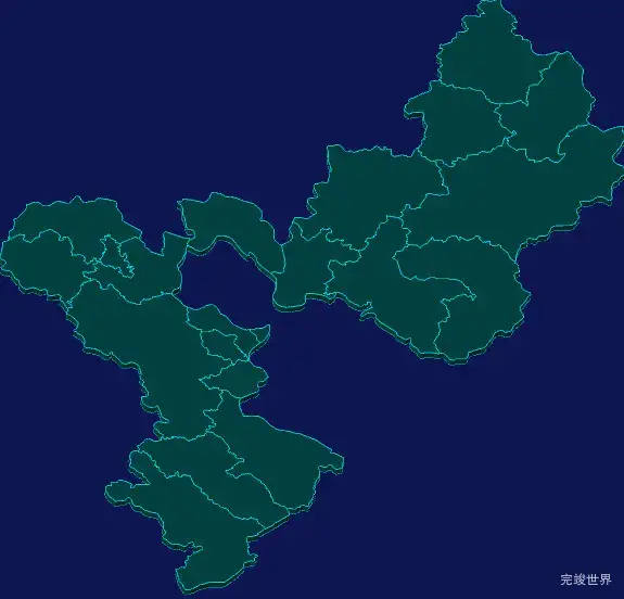 threejs梅州市梅县区geoJson地图3d地图