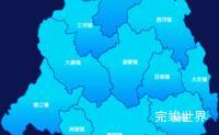 echarts梅州市大埔县geoJson地图局部颜色渐变实例代码