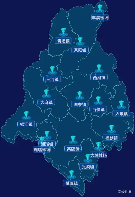 echarts梅州市大埔县geoJson地图点击跳转到指定页面