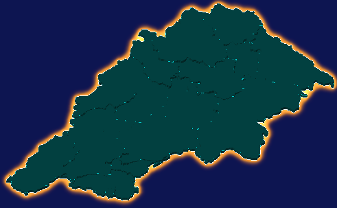 threejs梅州市丰顺县geoJson地图3d地图添加金色效果