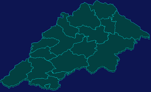 threejs梅州市丰顺县geoJson地图3d地图鼠标移入显示标签并高亮