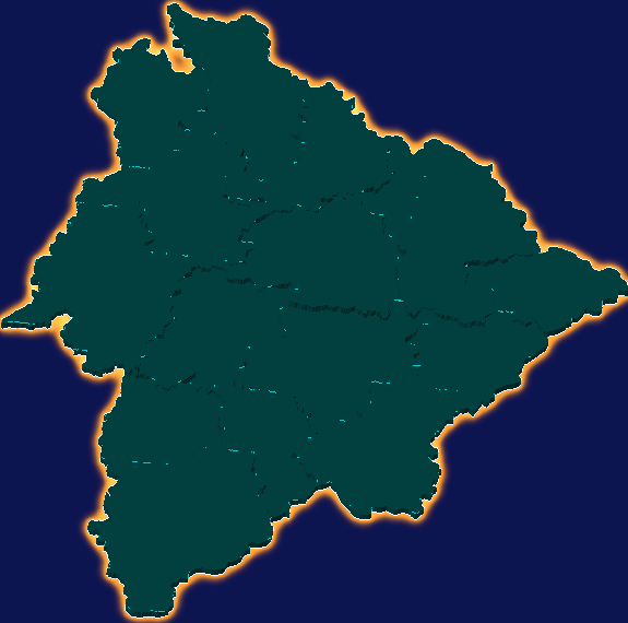 threejs梅州市五华县geoJson地图3d地图添加金色效果