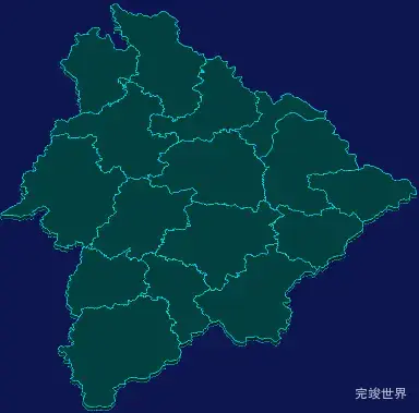 threejs梅州市五华县geoJson地图3d地图
