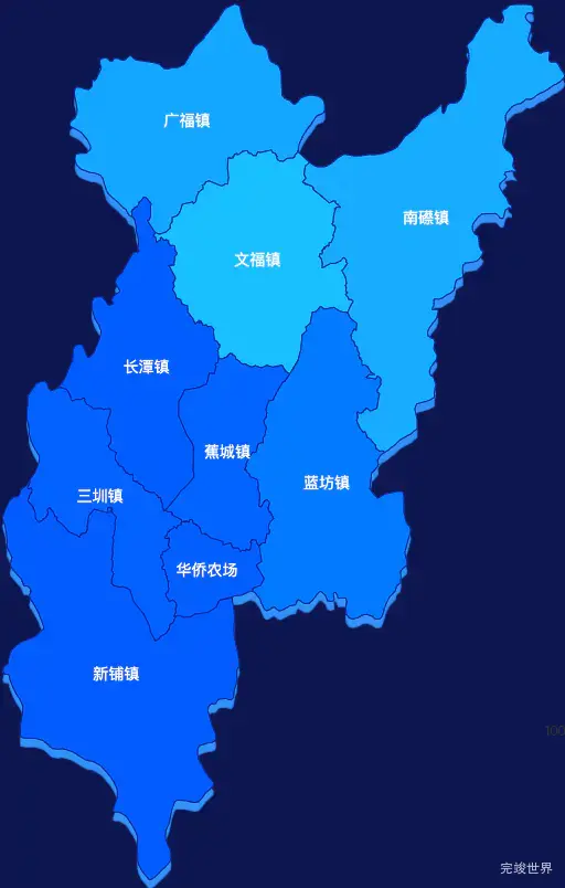 echarts梅州市蕉岭县geoJson地图 visualMap控制地图颜色