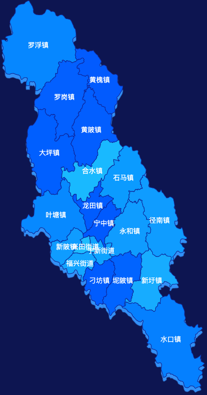 echarts梅州市兴宁市geoJson地图 visualMap控制地图颜色