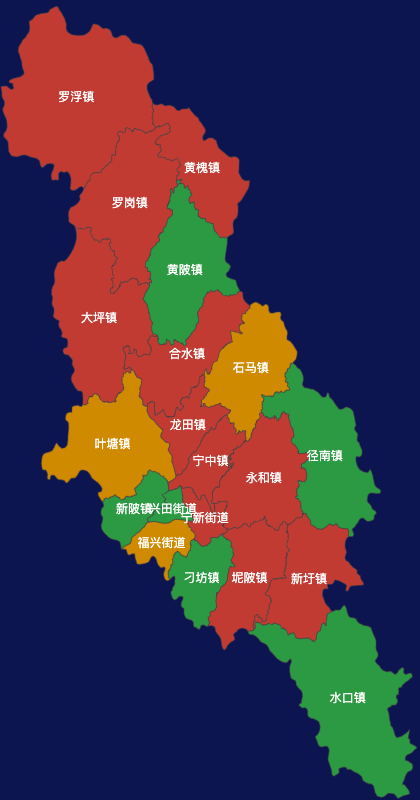 echarts梅州市兴宁市geoJson地图tooltip自定义html