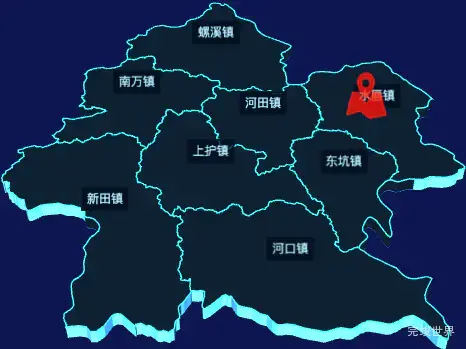 echarts汕尾市陆河县geoJson地图3d地图自定义图标