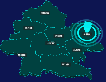 threejs汕尾市陆河县geoJson地图3d地图添加旋转棱锥