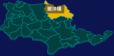 threejs汕尾市陆丰市geoJson地图3d地图鼠标移入显示标签并高亮