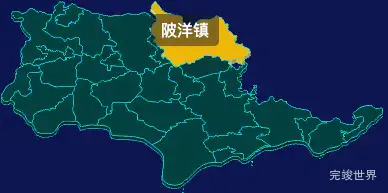 threejs汕尾市陆丰市geoJson地图3d地图鼠标移入显示标签并高亮