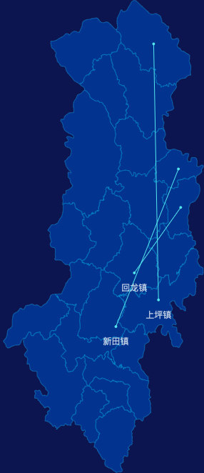 echarts河源市龙川县geoJson地图自定义引导线