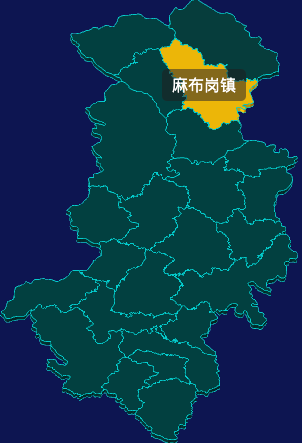threejs河源市龙川县geoJson地图3d地图鼠标移入显示标签并高亮