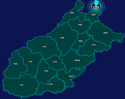 threejs阳江市阳春市geoJson地图3d地图添加旋转棱锥