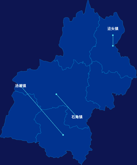 echarts清远市佛冈县geoJson地图自定义引导线