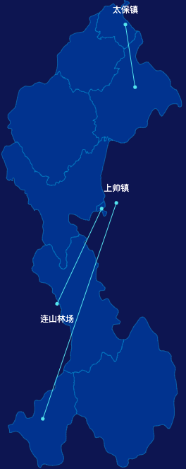 echarts清远市连山壮族瑶族自治县geoJson地图自定义引导线
