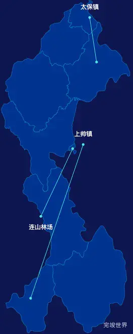 echarts清远市连山壮族瑶族自治县geoJson地图自定义引导线