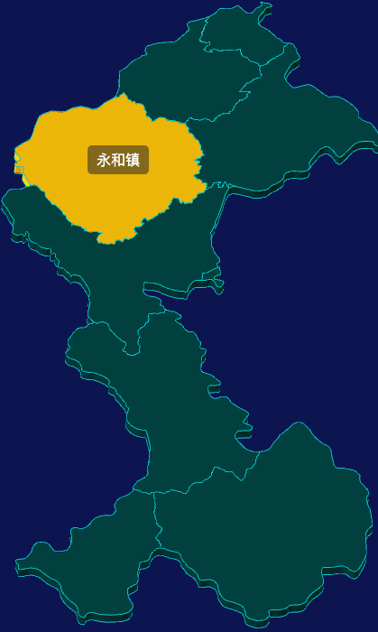 threejs清远市连山壮族瑶族自治县geoJson地图3d地图鼠标移入显示标签并高亮