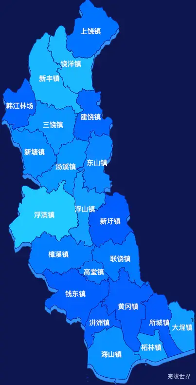 echarts潮州市饶平县geoJson地图 visualMap控制地图颜色