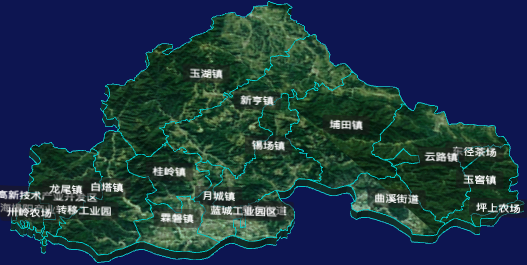 threejs揭阳市揭东区geoJson地图3d地图自定义贴图加CSS3D标签