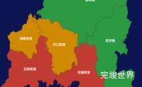 echarts云浮市云城区geoJson地图定义颜色代码演示