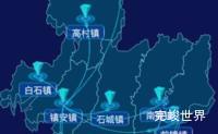 echarts云浮市云安区geoJson地图label样式自定义实例代码