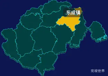 threejs云浮市新兴县geoJson地图3d地图鼠标移入显示标签并高亮