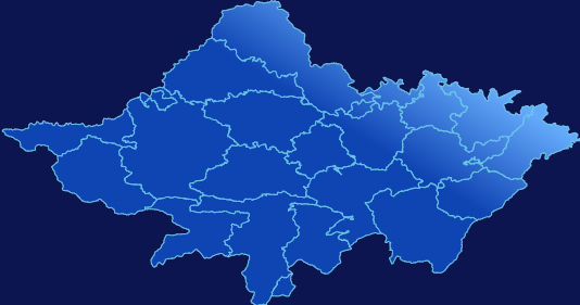 echarts云浮市罗定市geoJson地图全局颜色渐变