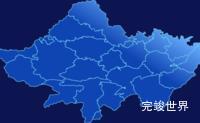 echarts云浮市罗定市geoJson地图全局颜色渐变代码演示