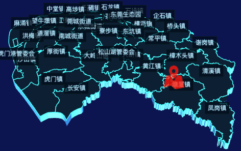 echarts东莞市geoJson地图3d地图自定义图标